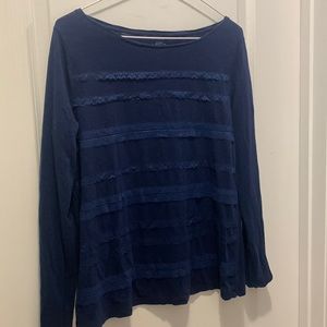 Loft Women Navy Long Sleeve